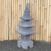 Product image 4 of the product “Japanese style Garden Lantern, made from Andesit Stone. Multipart. 90 cm Height, Roof is 30 cm width. ”